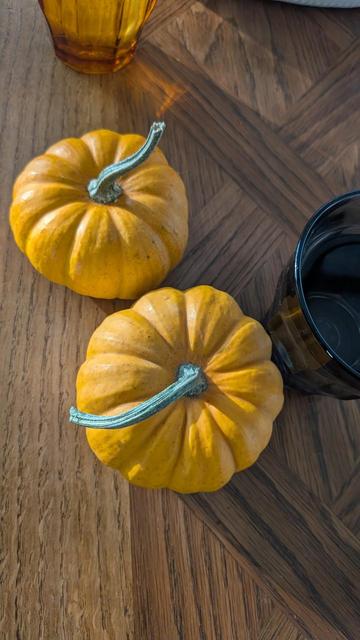 Deux mini citrouilles