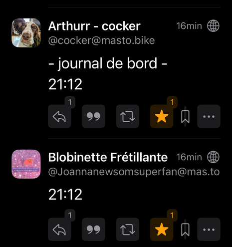 Arthur et Blobinette informent de manière synchronisée qu’il était 21:12