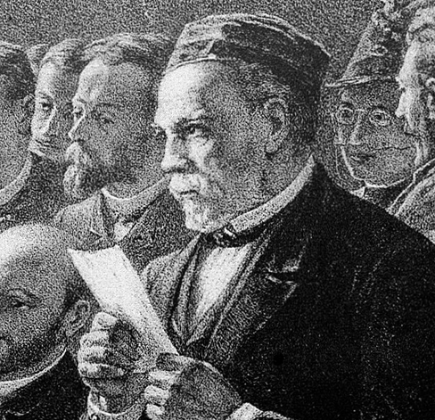 litho de Pasteur pendant une vaccination