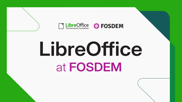 LibreOffice at FOSDEM banner
